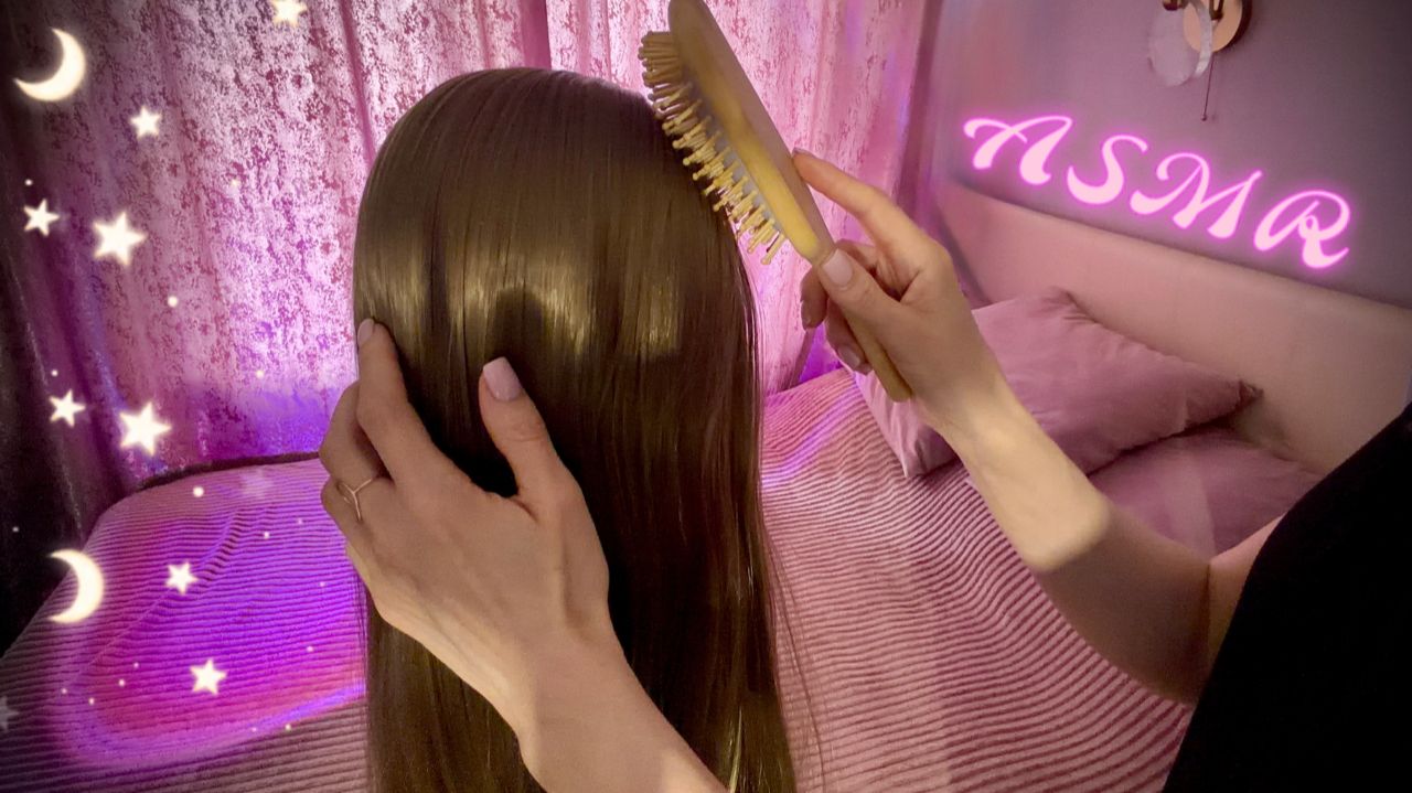 ASMR - Нежный уход за волосами, близкий шепот - АСМР