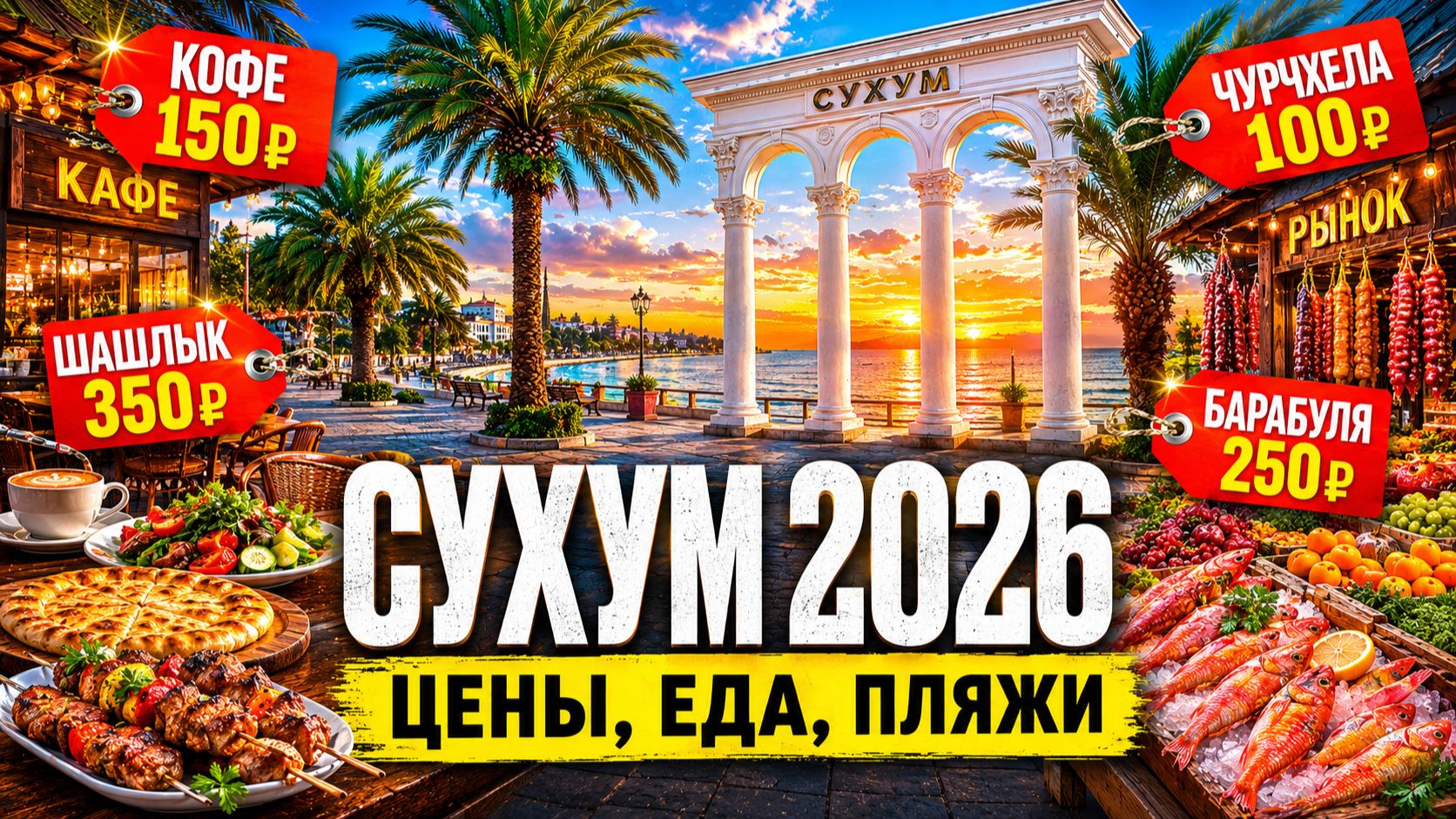 СУХУМ 2026 😳 ЦЕНЫ, ЕДА, ПЛЯЖИ | Где поесть в Абхазии?