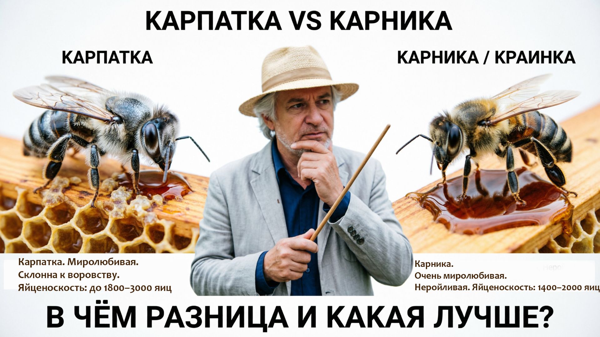 Карпатка и карника: в чём разница и какая лучше? Отвечает профессор Кашковский 🐝