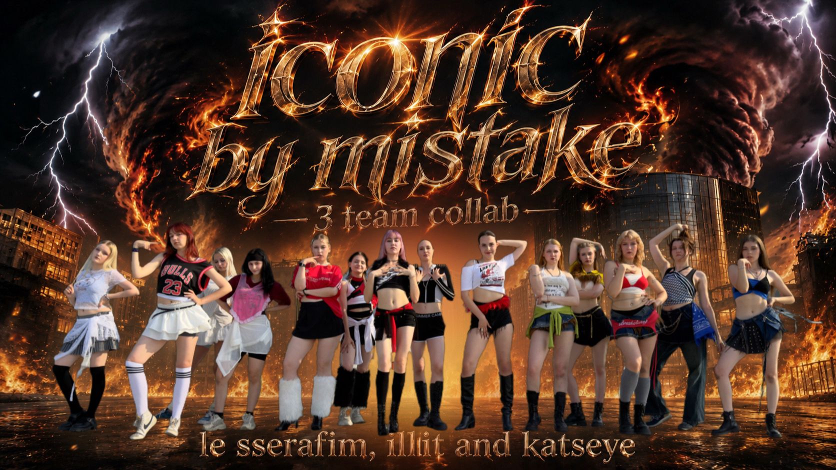 [KPOP IN PUBLIC] LE SSERAFIMxILLITxKATSEYE 'ICONIC BY MISTAKE' cover by Neon Lights, TLW, LUMINANACE