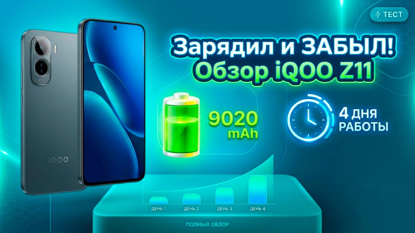 РЕКОРДСМЕН АВТОНОМНОСТИ | IQOO Z11 ЧЕСТНЫЙ ОБЗОР