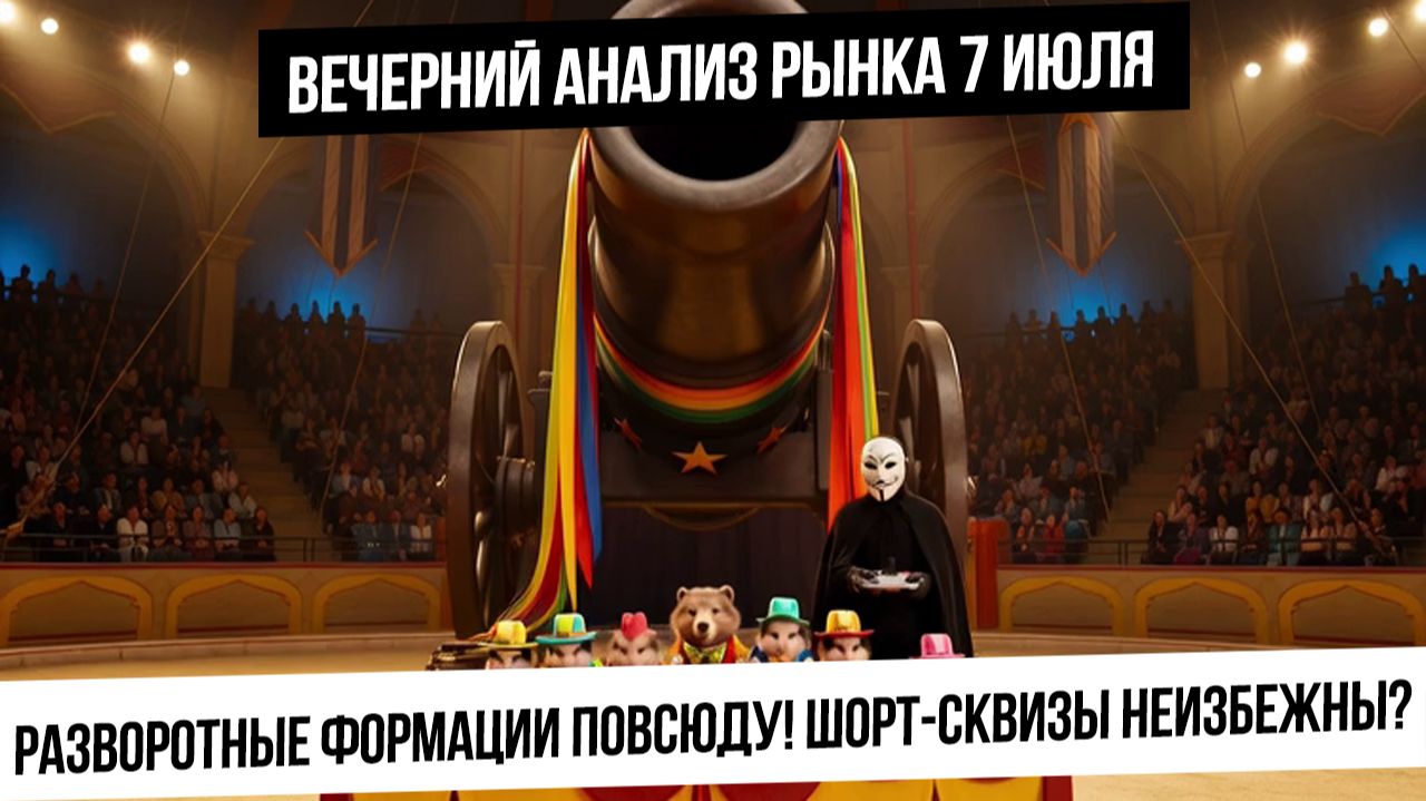 Вечерний анализ рынка 7 июля. Разворот и шорт-сквиз на старых хомяках готов? Что в RGBI и валютой?