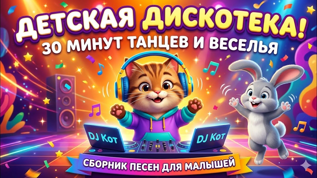 Дискотека для детей 2026 🎵 Танцы-повторялки, зарядка и весёлые детские песни