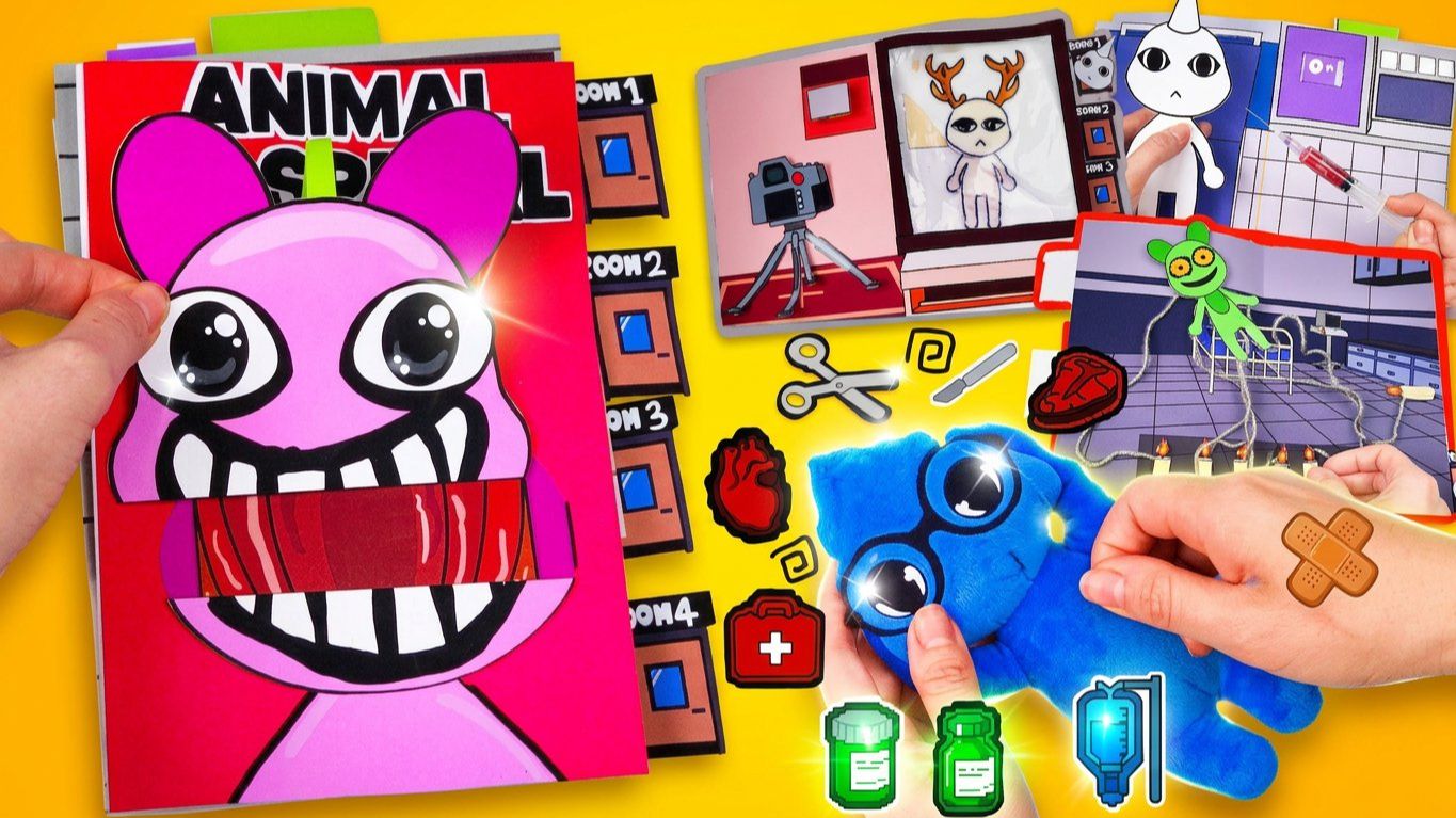 🏥 Игровая книга РОБЛОКС "Ветеринарная клиника" - 💉Игра "Операция с мягкими игрушками животными"