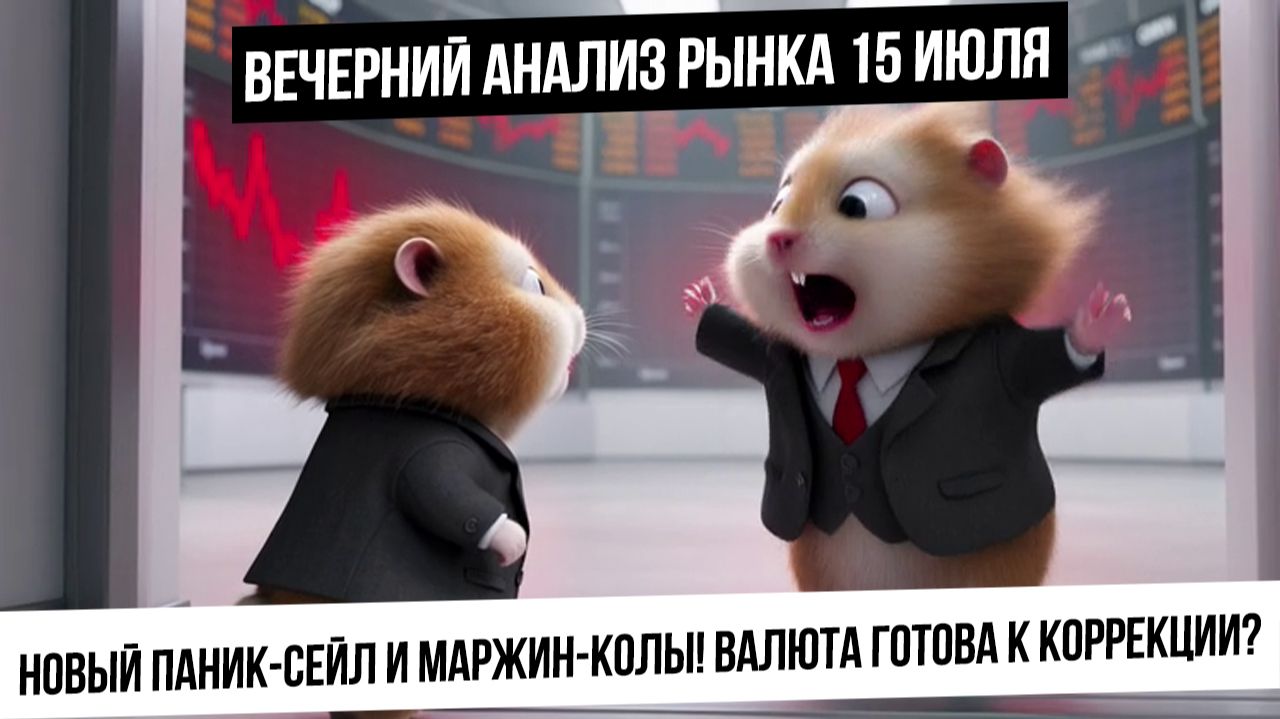 Вечерний анализ рынка 15 июля. Панические продажи! Маржин-колы в акциях! Валюта пойдет вниз?