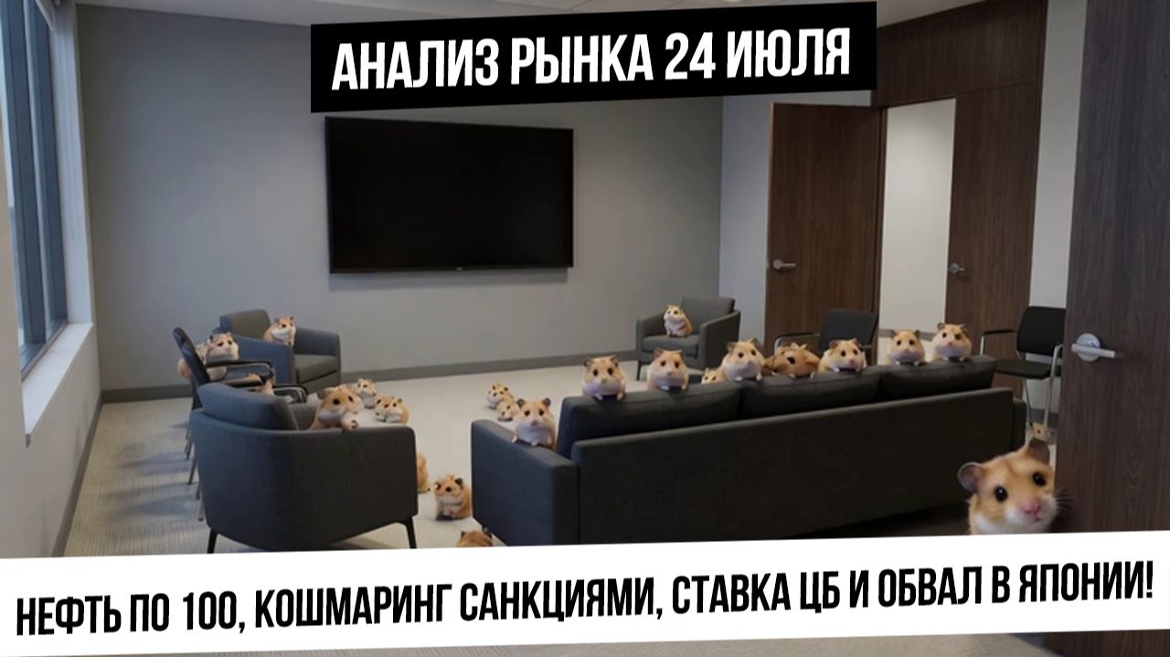 Анализ рынка 24 июля. Нефть по 100! Санкции ЕС и США! Ставка ЦБ! Падение металлов!