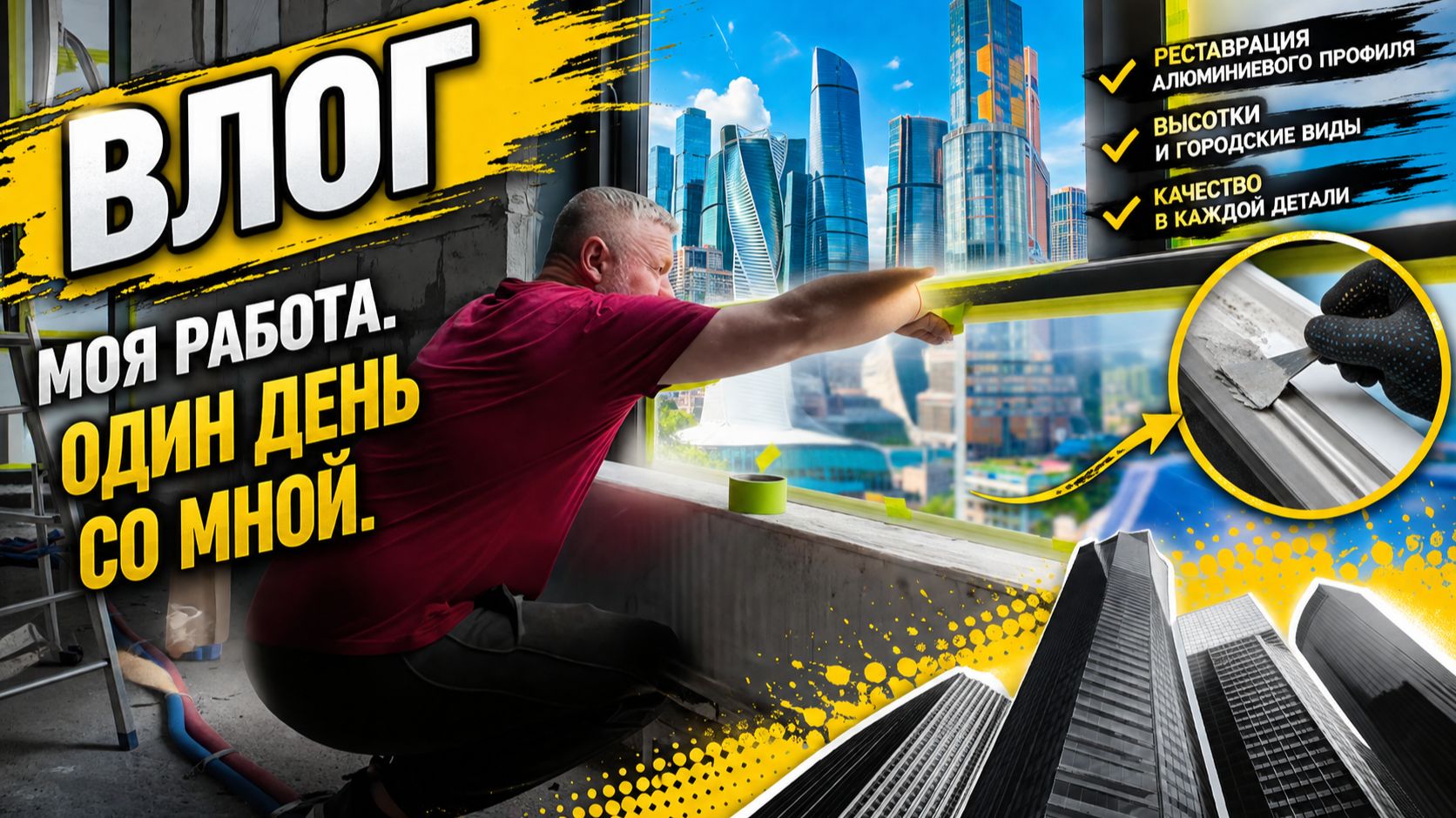 Влог.Моя работа. Один день со мной. Реставрация алюминиевого профиля.