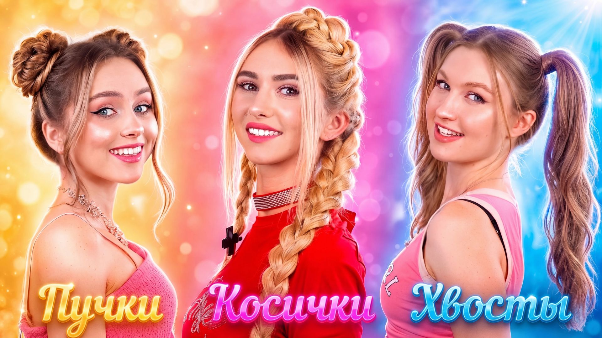 [Тим Тин] - Косички vs Хвостики vs Пучки! Мы Попробовали Все Прически